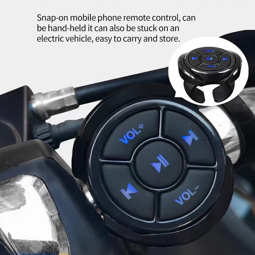 Botón de Control remoto inalámbrico Bluetooth para volante de