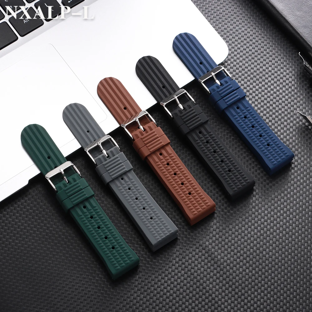 Deluxe Waterproof Silicone Waffle Watch Band - Soft & Stylish Replacement Strap