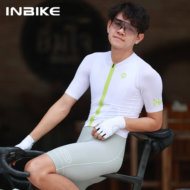 Bike Cycling Jersey Bike Cycling Clothes INBIKE Men Cycling Jerseys Short Sleeve Bike Biking Shirts Full Zip Pockets Breathable Road Bicycle MTB Cycling Clothing