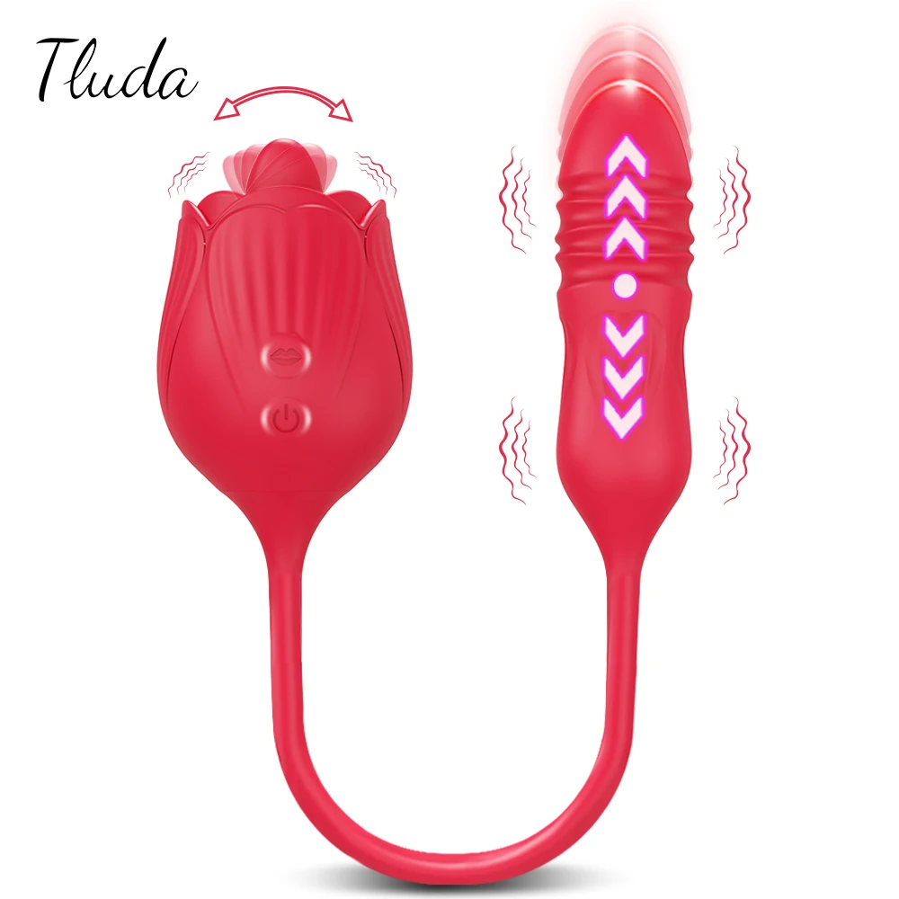 2 in 1 Zunge lecken Klitoris Vibrator für Frauen Kitzler Stimulator stoßen Vagina Vibrator weibliche Mastur bator Sexspielzeug Frauen 1