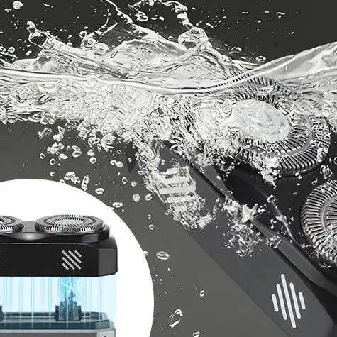 남성용 자석식 이중날 전기면도기, 메카 펑크 스타일 충전식 면도기, 강력한 수..