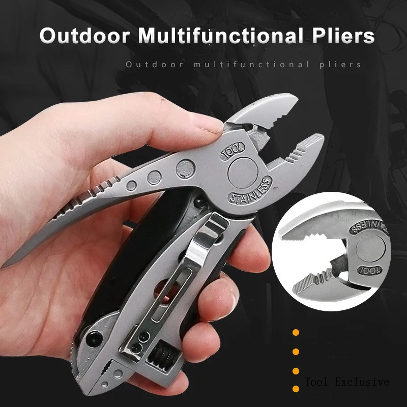 

Multi Functional Pliers Outdoor Camping Self Defense Tool Wrench Folding Tool Wire Pliers Survival Emergency Gear Tools Set