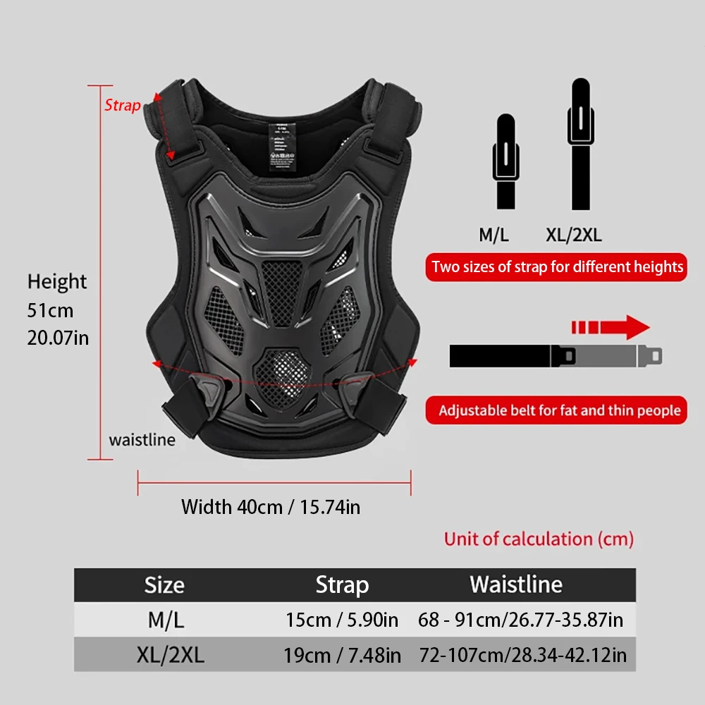 VEMAR Motorcycle Body Armor Men Motocross Vest Back Chest Protector Women Motorbike Off-Road DH MTB Dirt Bike Protective Gear