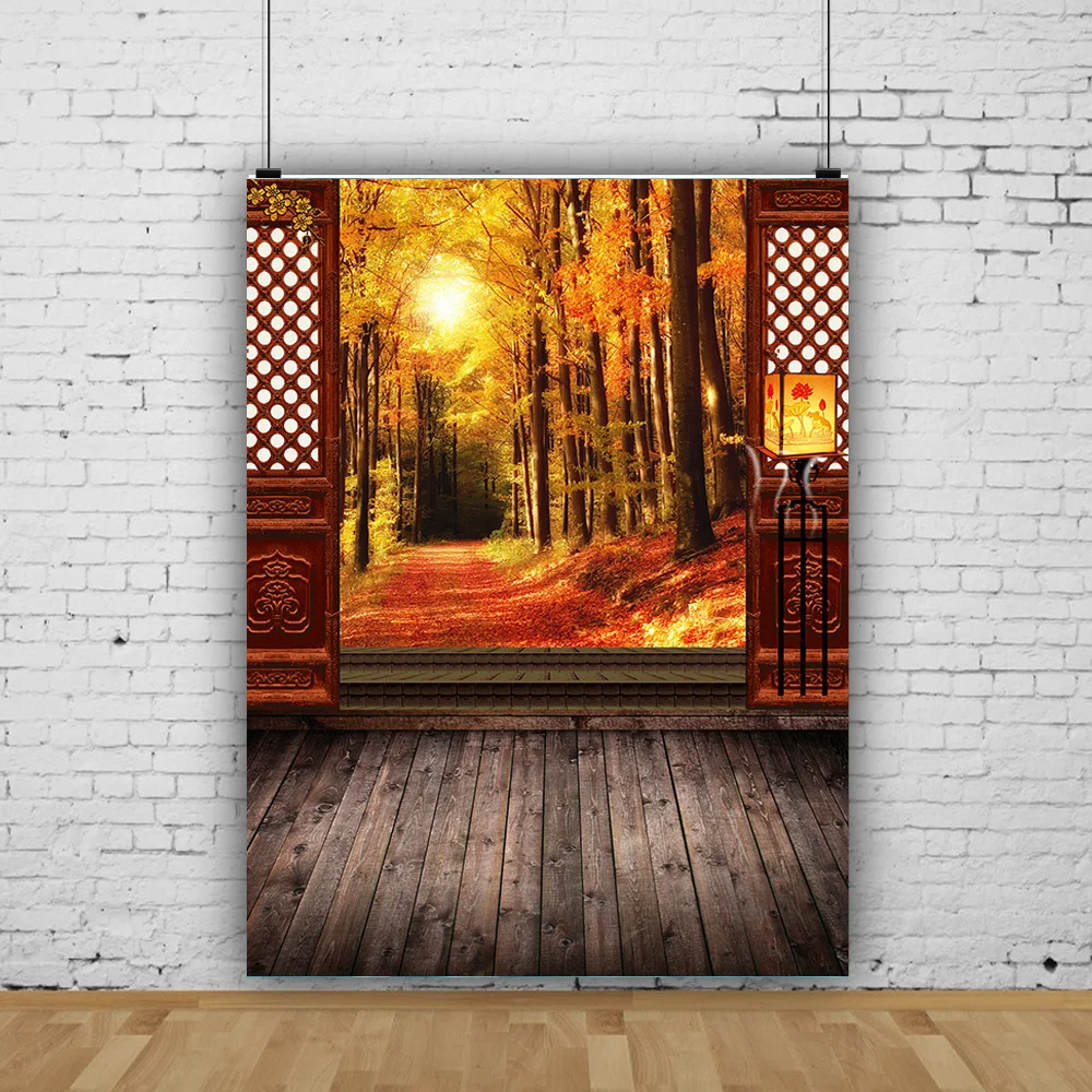 

Vinyl Chinese Style Joyous Opening Door Natural Scenery Spring Scenery Wedding Speciality Photography Background Props LGH-01