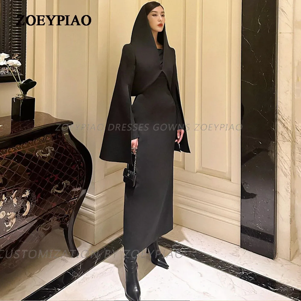 Роскошное Черное короткое вечернее