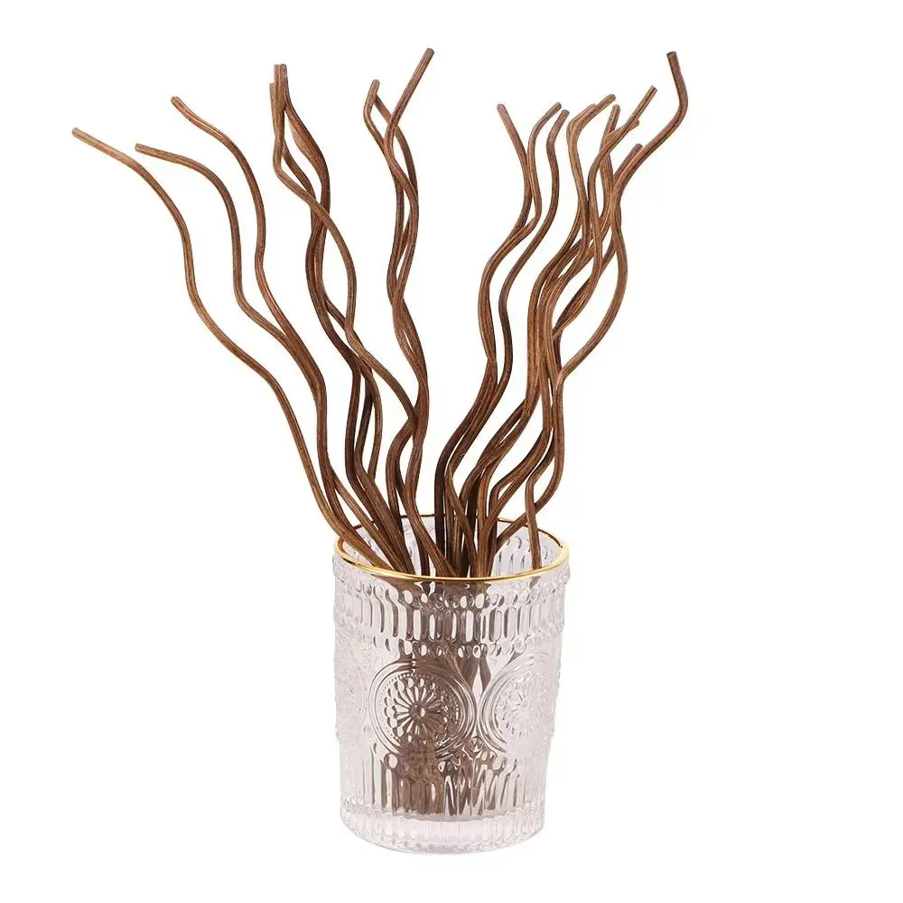 Long Wavy Diffuser Stick Reed Fragrance Home Fragrance Air Freshener Rattan Black Coffee 28CM Replacement Refill Sticks 20Pcs reed diffuser stick fragrance diffuser refill stick aroma diffuser sticks