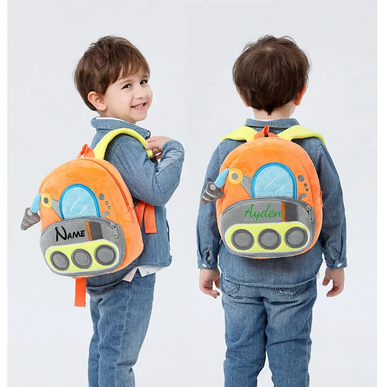 Sac à dos garçon avec des camions - sac à dos enfant, sac en tissu, sac  enfant personnalisé