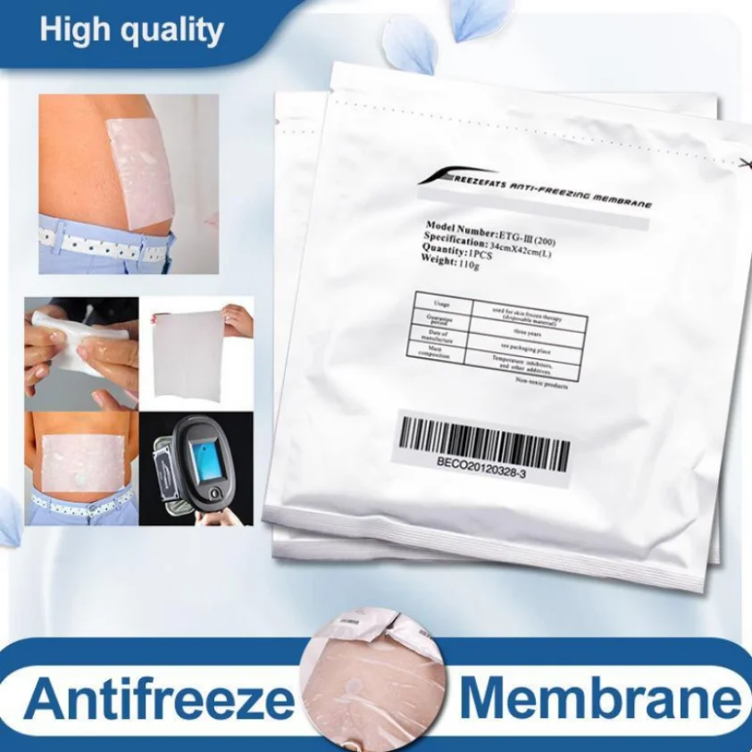 

Hot Selling 100Pcs Anti Freezeing Membrane For Cold Vacuum Beauty Equipment Fat Freeze Weight Reduce Therapy Machine