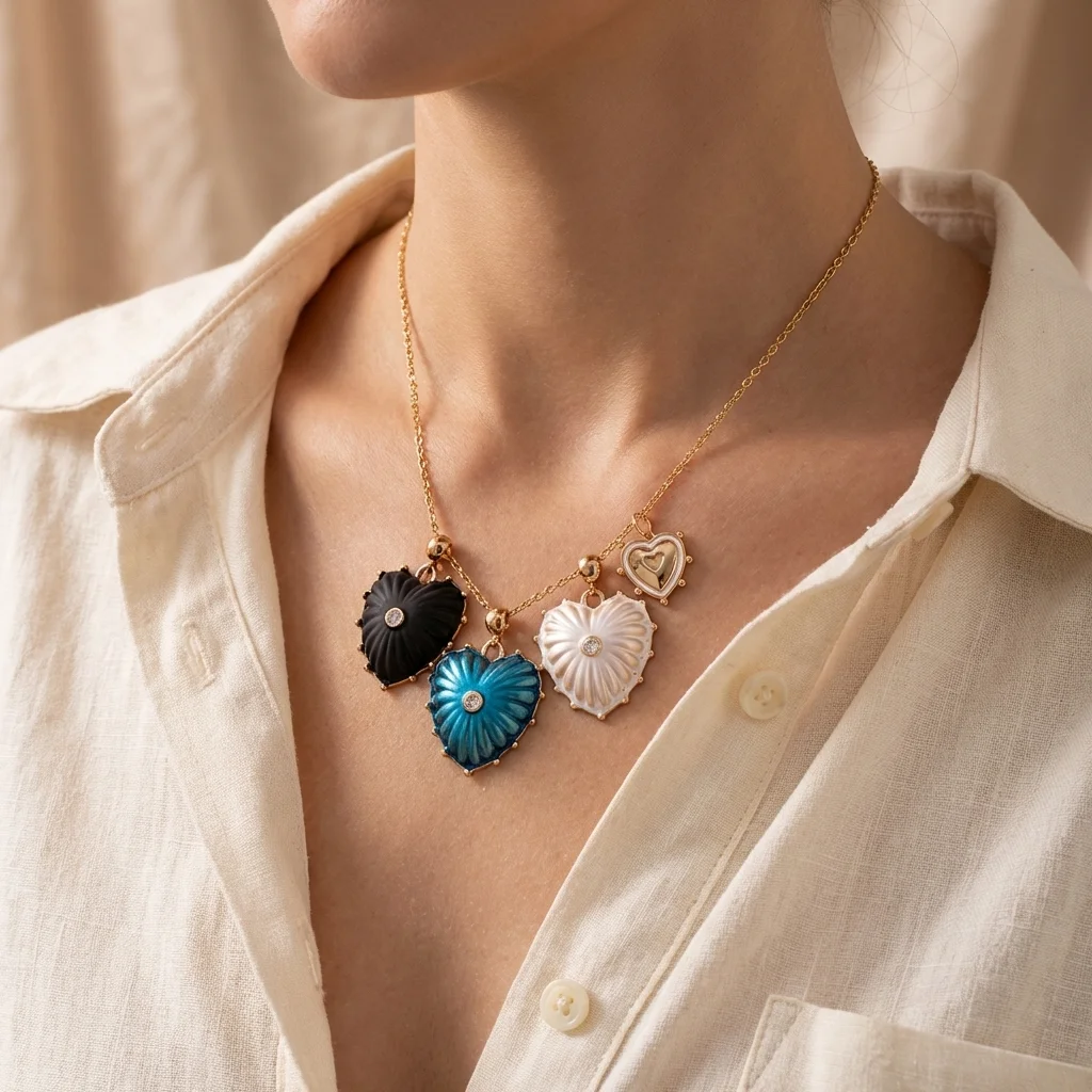 3 Stück einfache und personalisierte Anhänger in verschiedenen Stilen mit Sonnen-, Farben-, Liebes- und Blitz-Motiven zum Selbermachen für Schmuck.