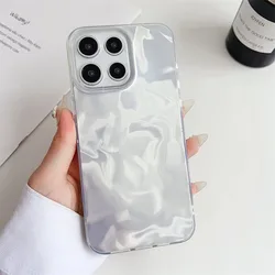 Metallic Silver Wave Textured Anti-Fingerprint Glossy Slim Phone Case for Honor X8A 4G (BO)