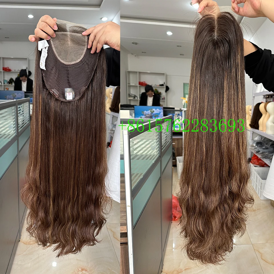 Tsingtaowigs Alice lace topper 10*10 bottom wavy natural drying stocks European Virgin Kosher Hair