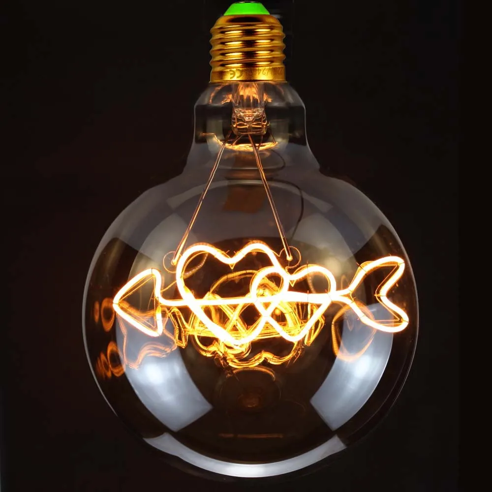 motion sensor night light Retro Edison Bulb Dimmable Led Filament LOVE G125 Decoracion Vintage Glass Night Light Bulb Industrial String Lights for home led night light