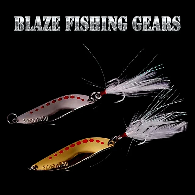 Blaze 4pcs /lot Metal Spinner Spoon Lures Set Rotating Sequins