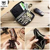 BULLCAPTAIN Leather Men's Key Bag Fashion Storage Bags Car Cover Compact Mini Card Holder Coin Purse Man Butler Keychain 5