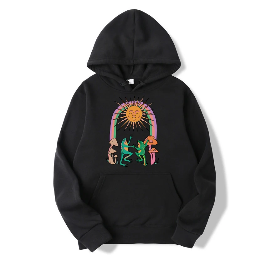 

2022 Fashion print frog Men HOODIE Hip Hop Street wear Sweatshirts Skateboard Men/Woman Anime Pullover Hoodies Male