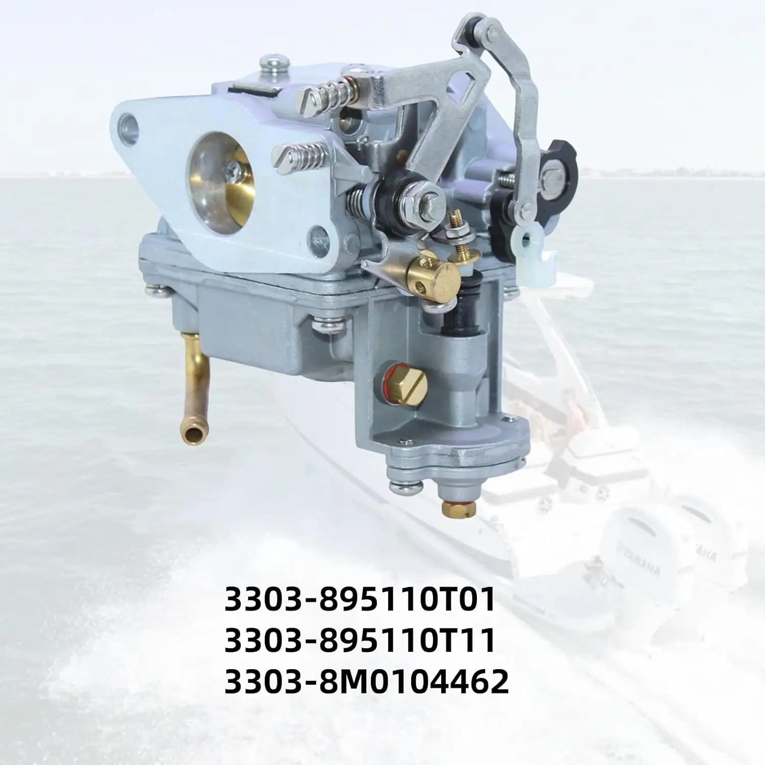 머큐리 마리너 머크루저 8HP 9.9HP 4행정 선외기 엔진용 보트 기화기, 3303-895110T01 1300-8M0167272 대체품