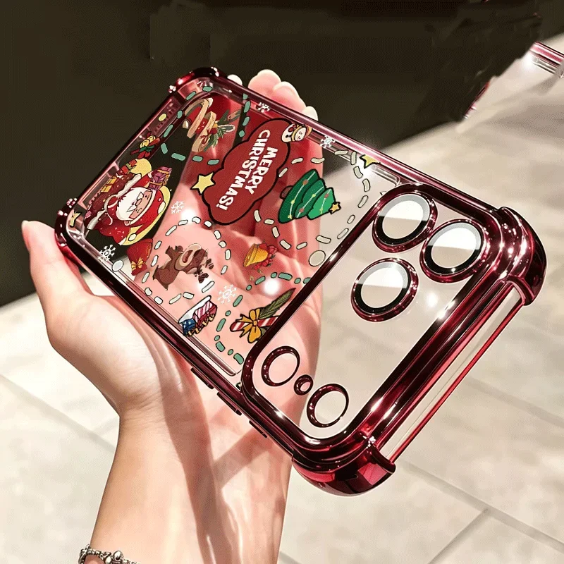 Festive Christmas Deer & Santa Claus Phone Case