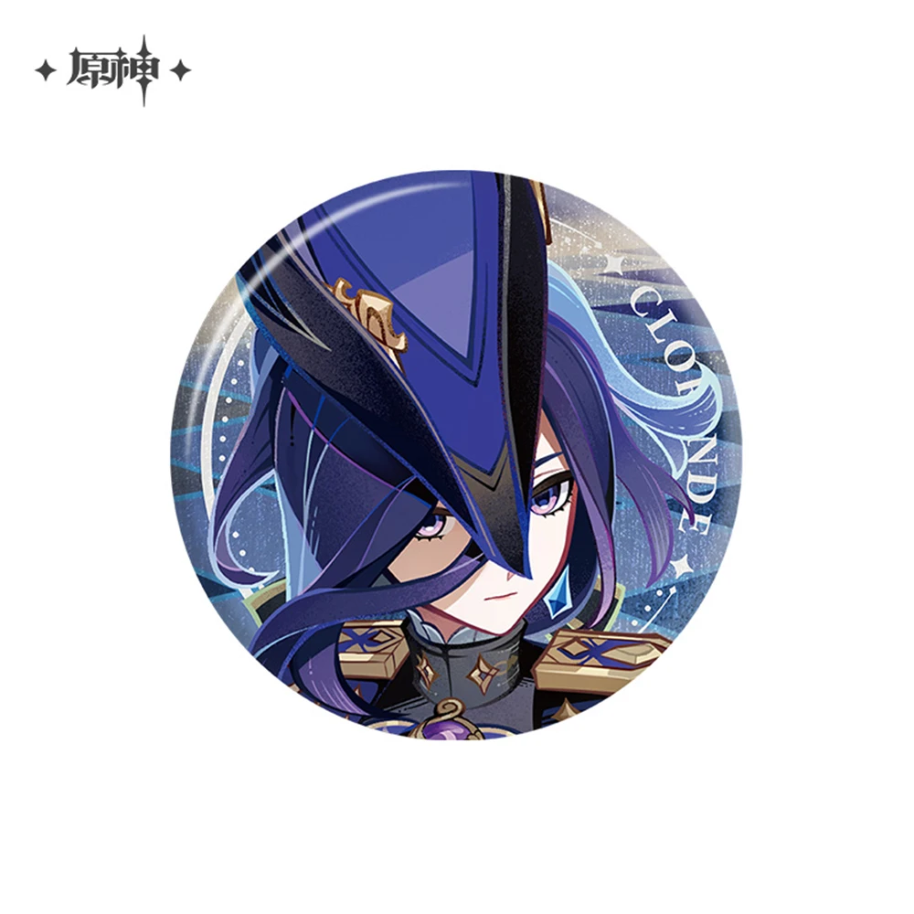 Game Genshin Impact Arlecchino Wriothesley Neuvillette Furina Clorinde Emilie Cosplay Badge Pin SPTE Tinplate Brooch Prop anime ornament