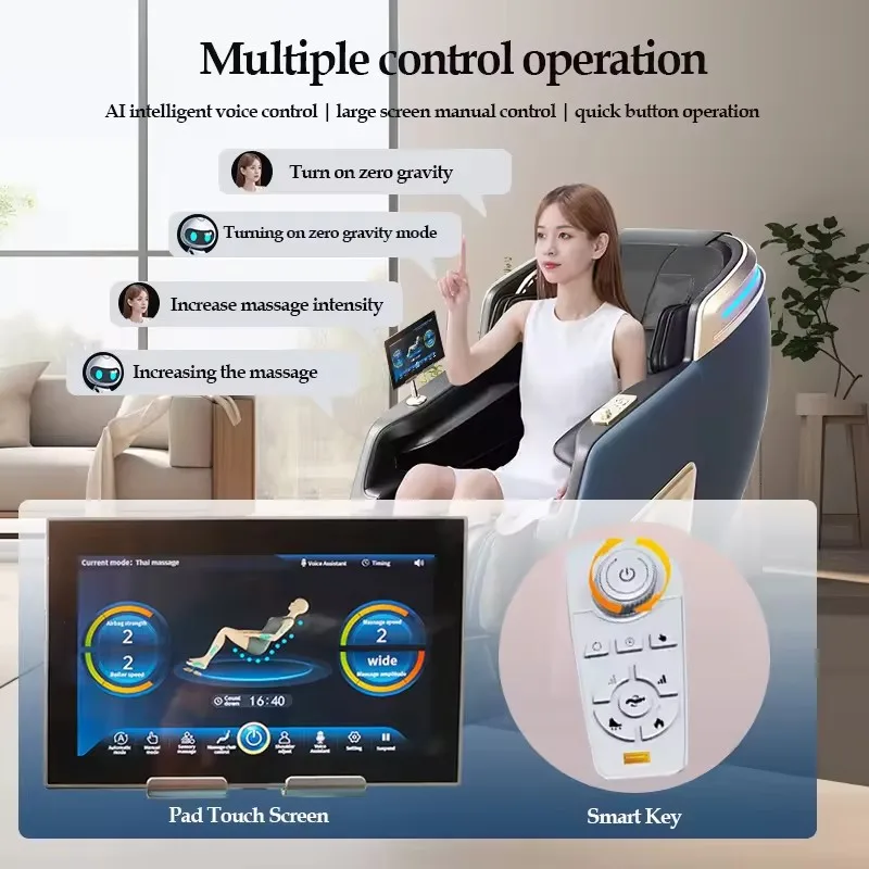 2024 Best Electric Full Body Luxury High-End Electric 4D Massage Chair 3D Zero Gravity Full Body Stretching Massage Chair 4