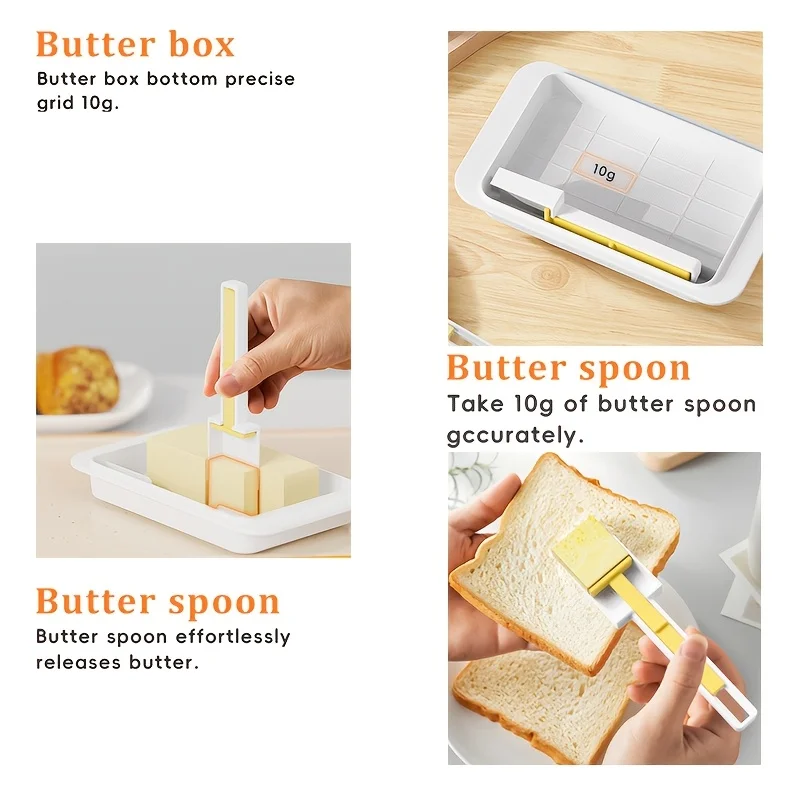 Butter Dish with Cutter and Spoon 1pc butter storage box