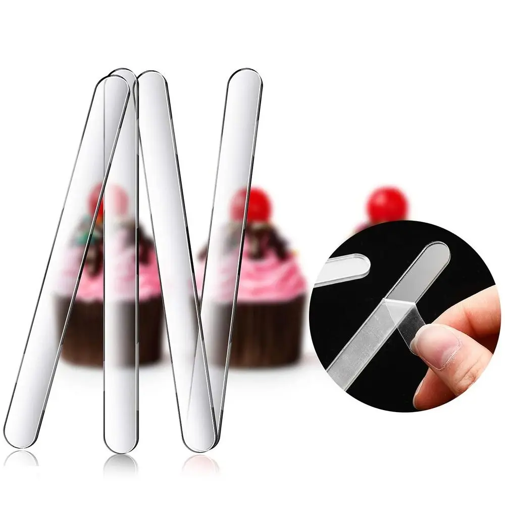 Ice Cream Sticks 20Pcs Clear Reusable Ice Cream Sticks Rose Gold Handmade Summer Ice Cream Bars DIY Crafts Home Acrylic Popsicle Sticks