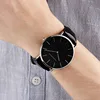 HANNAH MARTIN Brand Japan Quartz Movement Men's Waterproof Wrist Watches Fashion Luxury Ultra Thin Leather Creative Male Watches 6