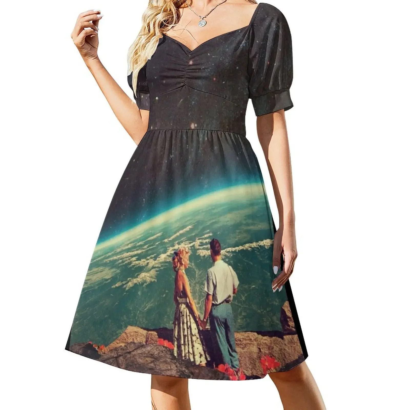 thumbnail image 1 of Vestido sin mangas de amor, vestido, vestido de verano, mono de verano para mujer, vestidos sueltos elegantes para mujer, 1 of 7