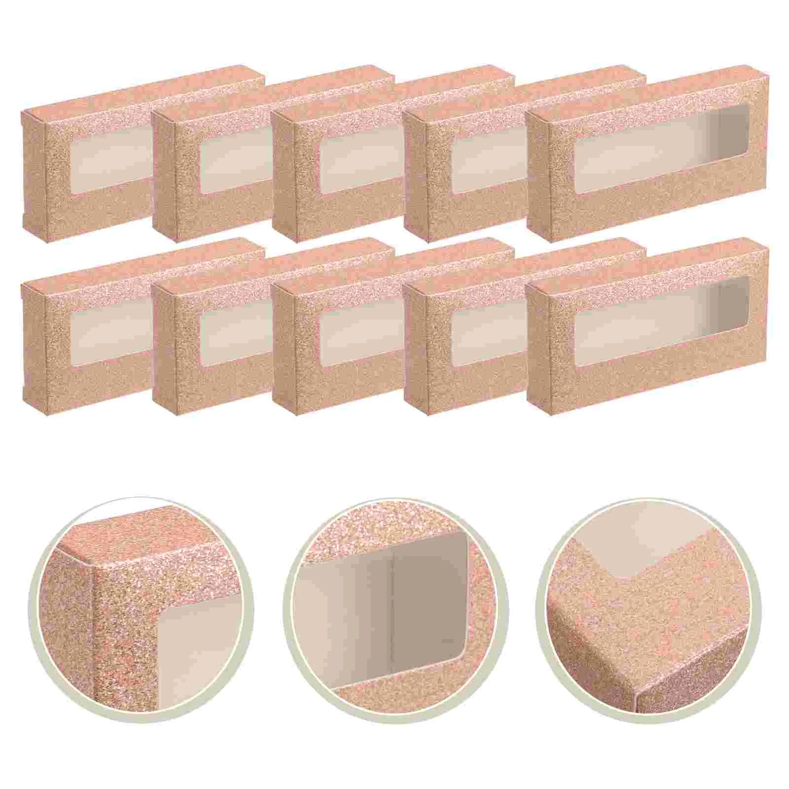 

20 Pcs Nail Display Box Eyelash Packaging Containers Case Glitter Paper Cases Boxes