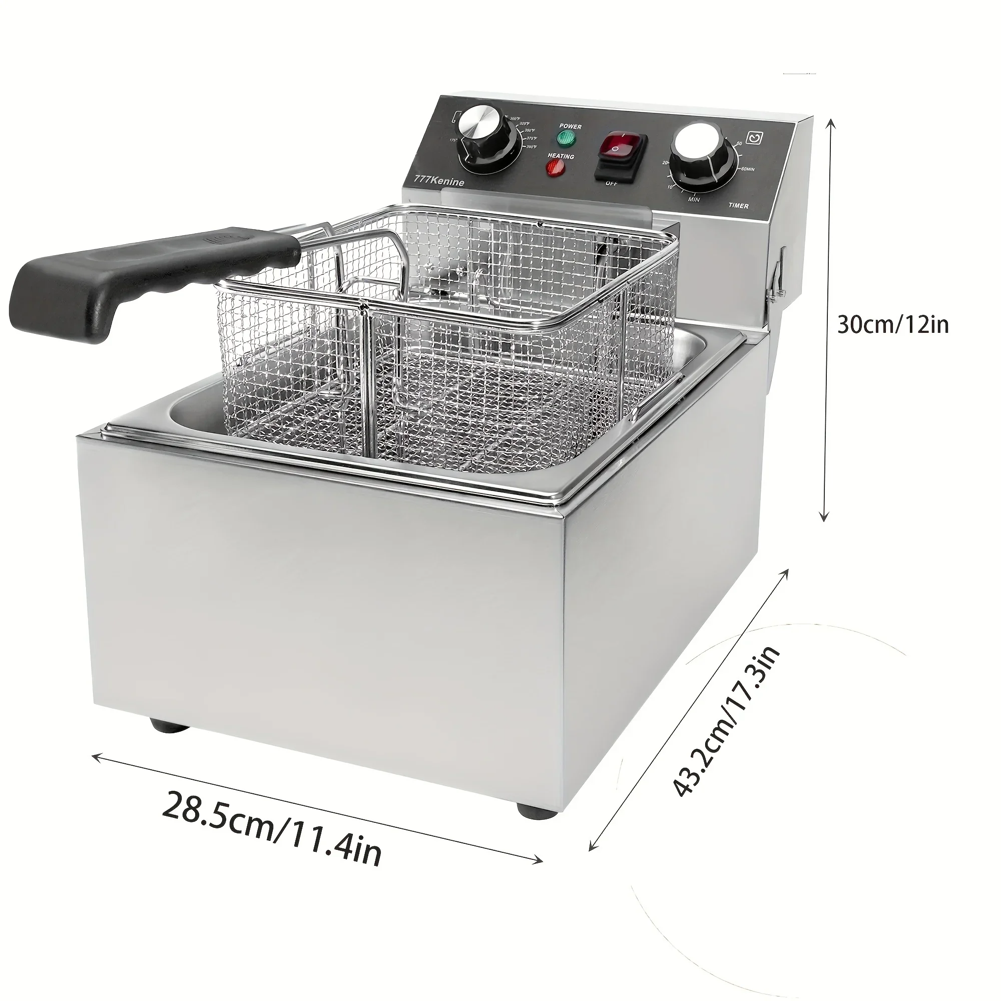 chip fryer Electric Deep Fryer,фритюрницаStainless Basket Capacity Fast Heating Electric Countertop Timer Friteuse &Agrave; Air freidor