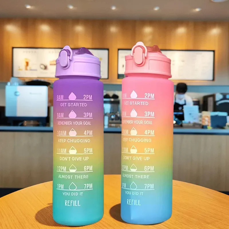 Sports Water Bottle Portable Water Bottle Portable Water Jug 800ml Water Bottle Motivational Sport Water Bottle Leakproof Drinking Bottles Outdoor Sports Travel Kettle