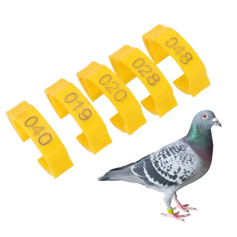 50pcs Plastic Chicken Leg Rings Retractable 6 Slots Chicken Identification Leg Bands for Chicken