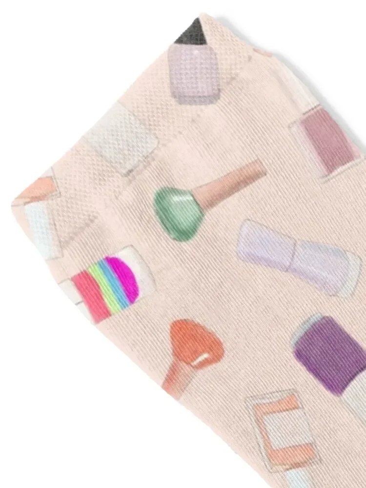 Nail polish watercolor pattern Socks funny gift Stockings compression Thermal man winter Socks Man Women's