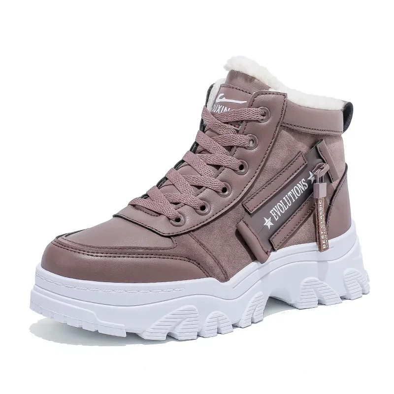 Winter Ankle Boots Winter Boots New Women Ankle Boots Warm Plush Woman Shoes Sneakers Flats Casual Ladies Cotton Shoes Short Snow