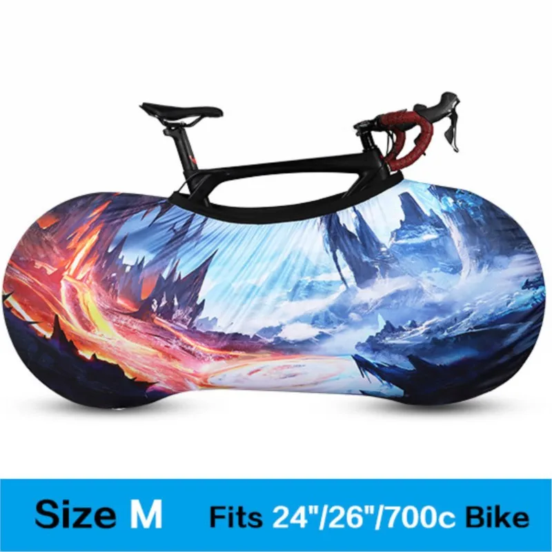 Cycling City Bike Print Dust Cover Portable Road Bike Rain Cover