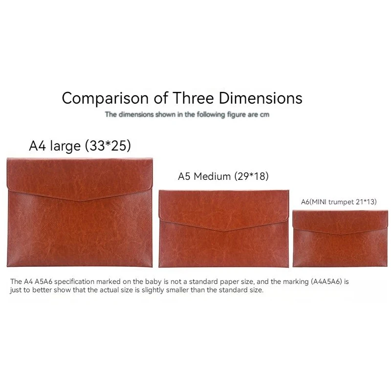 Leather File Folder for School Office file bag