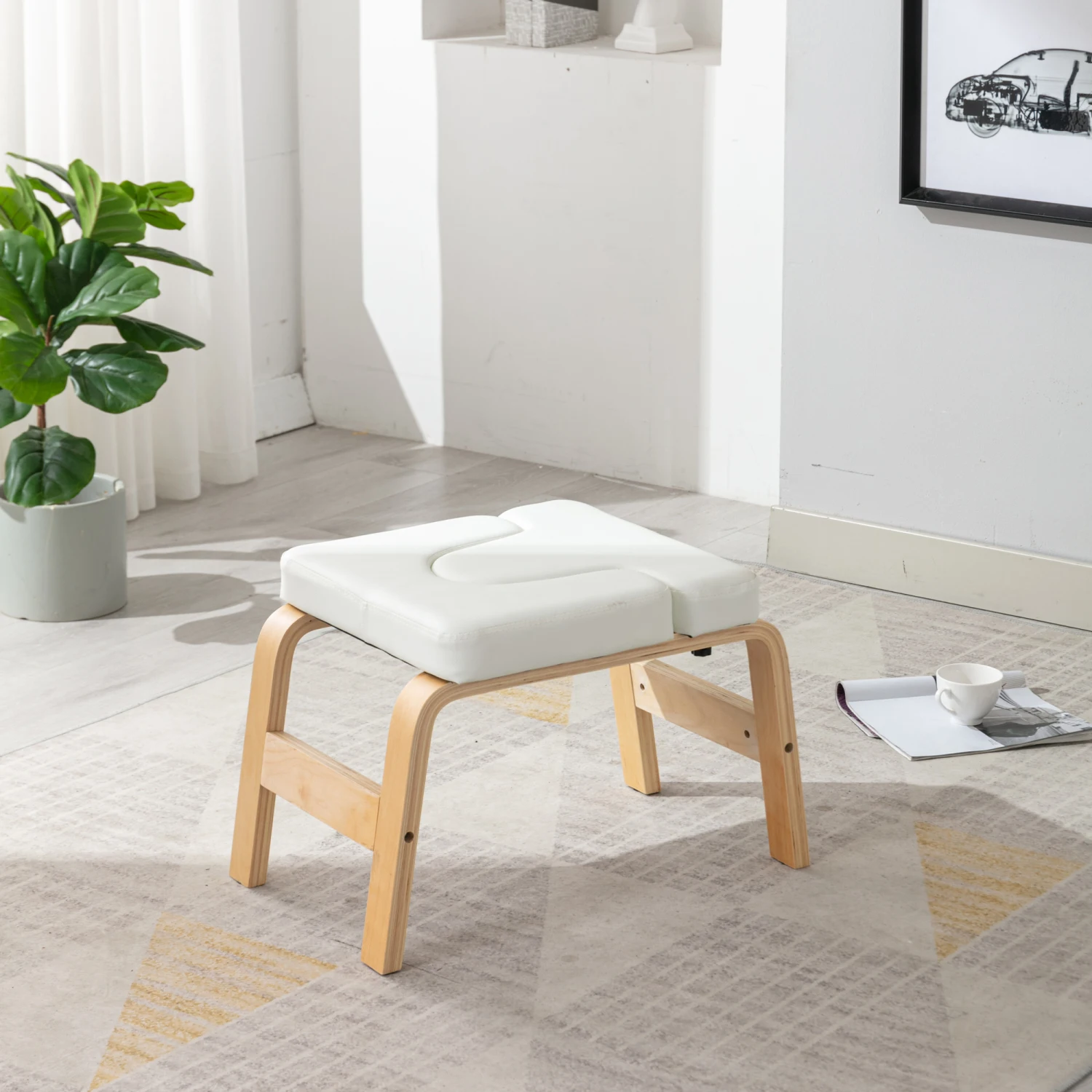 

Comfortable Hengming Yoga Inversion Stool for Home & Gym - Headstand Bench to Relieve Stress, Strengthen Core, Improve Sleep and