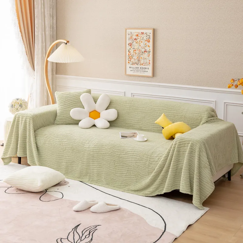 

Quality Velvet Cover for Sofa Plush Couch Cover Soft Warm Chair Seat Cover Futon Protector Multipurpose Throw Blanket Bedspread