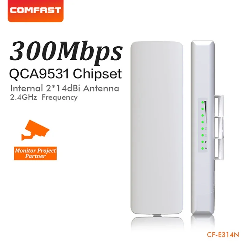 Comfast-wifi Signal Extender para Outdoor Long Range Bridge Monitoramento de Rede Cpe Cliente Receber Transmissão Cf-e314n 35km