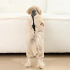 Soft Fleece Dog Clothes Winter Four Legs Covered  Plush Pet Coat D-Ring Zipper Puppy Jacket Autumn Overall For Small Middle Dog 4