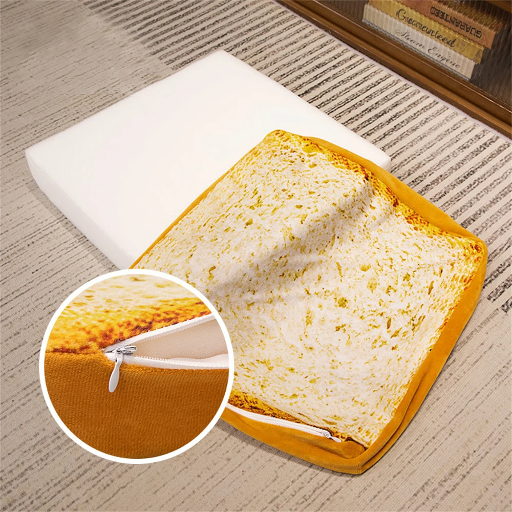 

Creative Toast Bread Cat Bed Cushion Warm Puppy Kitten Nest Plush Pet Sleeping Mat Removable Cover Small Dogs Kennel Mattress