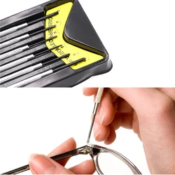 6Pcs Multifunction Small Screwdriver Set With Slotted Phillips Bits For Watch Glasses Screw Driver Repair Tools