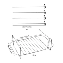 8-Inch Stackable Air Fryer Racks and Baking Accessories (Rectangle rack)
