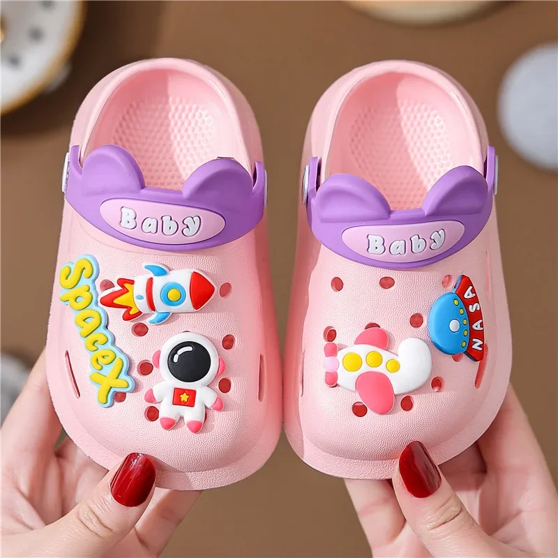 Children Garden Shoes Cute EVA Cartoon Beach Sandals Babies Summer Slippers High Quality Soft Kids Outdoor Slippers Flip Shoes