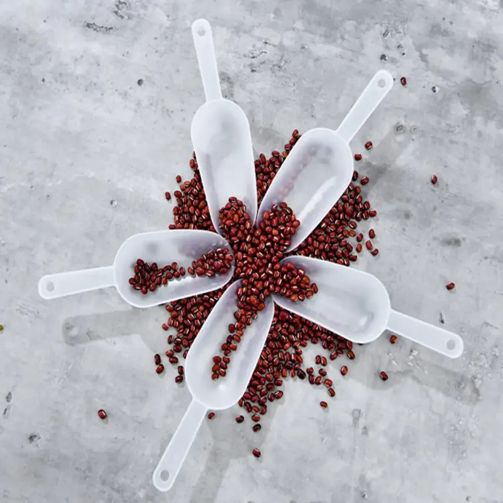 Mini Clear Plastic Ice Scoop Measuring Scoops for Weddings Candy Dessert et Ice Cream Protein Powder 5PCS plastic measuring cup plastic kitchen scoop