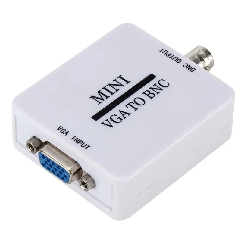 Mini HD VGA to BNC Video Converter Convertor Box Composite VGA to BNC Digital Switcher Box Video 1080P Converter Support NTSC