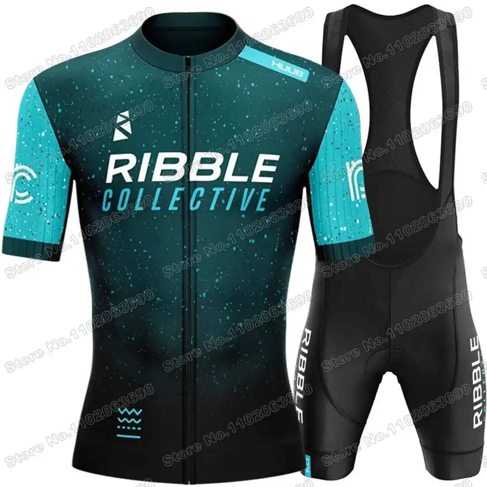 2023TeamRibbleCollectiveCyclingJerseySetMenHUUBCycling