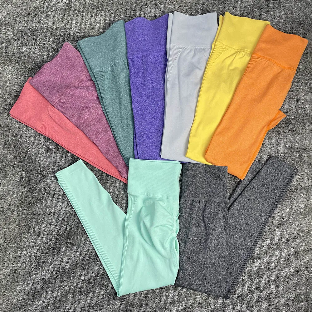 Seamless Sexy Sports Leggings For Women Solid Scrunch Gym Leggins Fitness Push Up Tights Female Training High Waist Yoga Pants sports leggings,yoga pants,female tights
