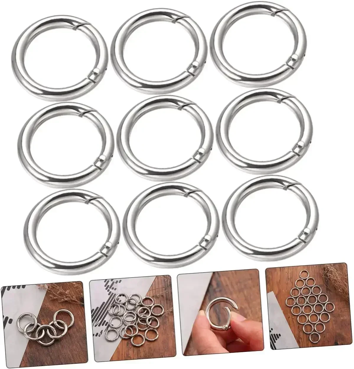 Stainless Steel O-Ring Spring Clasp Clips