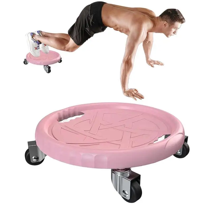 Exercise Wheels Noiseless Workout Abdominal Wheels with Handle 150kg Bearing Load Sport Equipment Gym Strength Training Tool