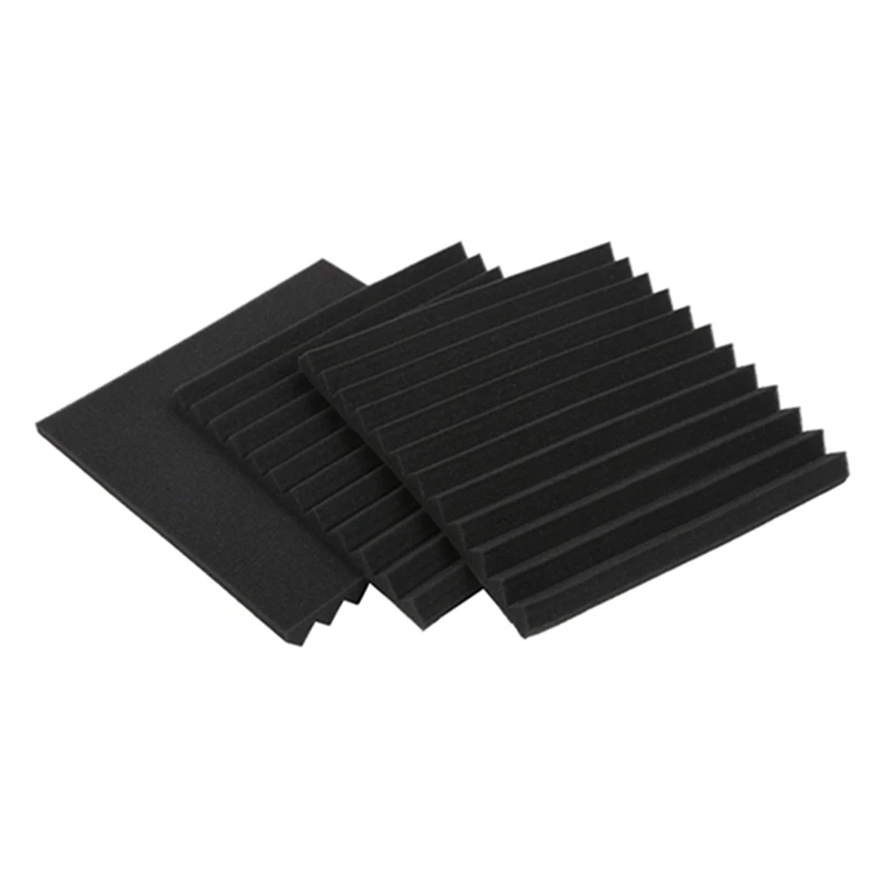 ABSF Wedge Acoustic Foam With Adhesive Tape 8 Pcs Soundproof Panels,Silencing Sponge